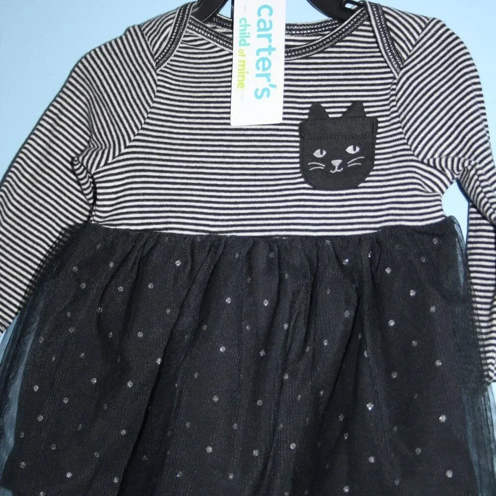 Carter's Child of Mine 2 Piece Set Dress and Diaper Cover Size 0-3M NWT